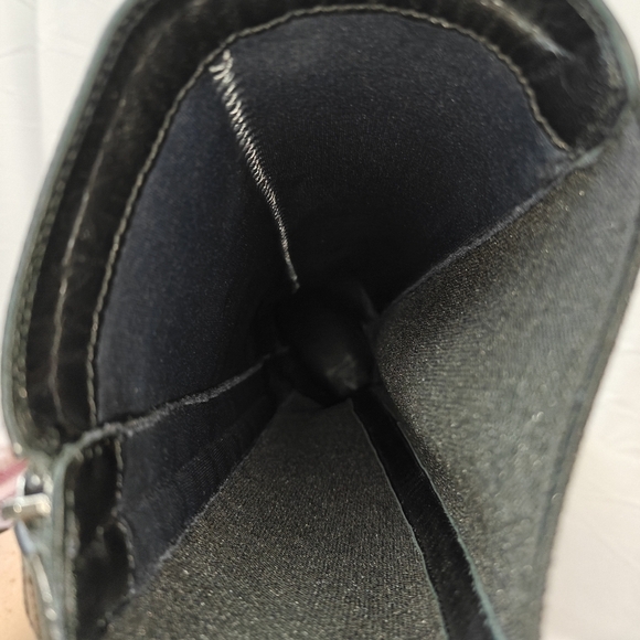 Aquatalia Jessa Black Leather Riding Boot Black Leather Stretch  Boot Size 8 - Picture 13 of 13